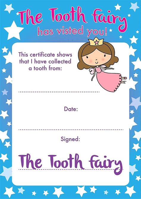 42 tooth Fairy Letter Template Boy | Template Ideas | Tooth fairy certificate, Tooth fairy